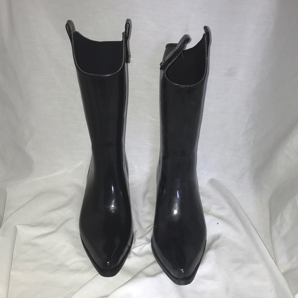 Women’s Black Latex cowboy boots